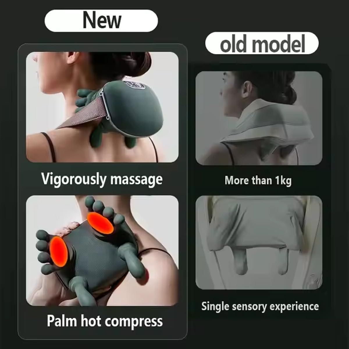 Neck Pain Relief Massager (Heat + Deep Tissue)