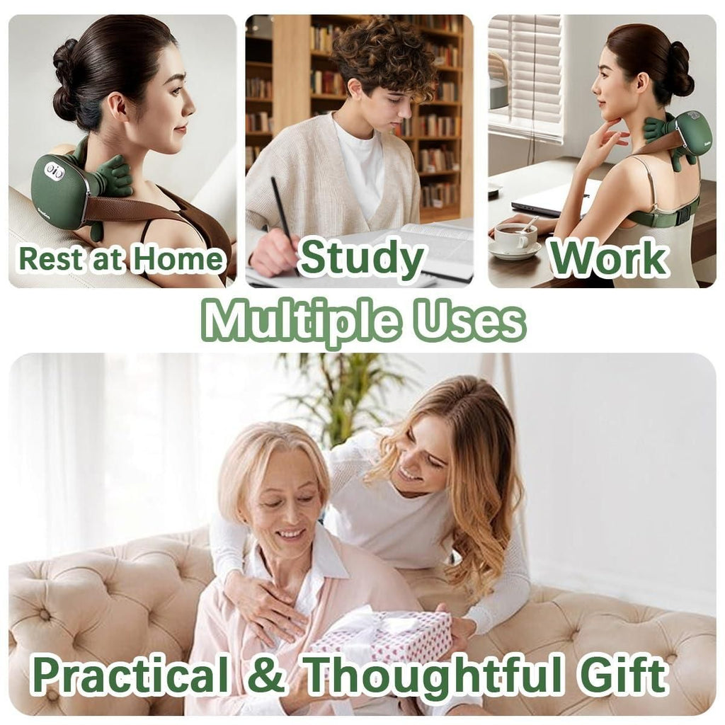Neck Pain Relief Massager (Heat + Deep Tissue)