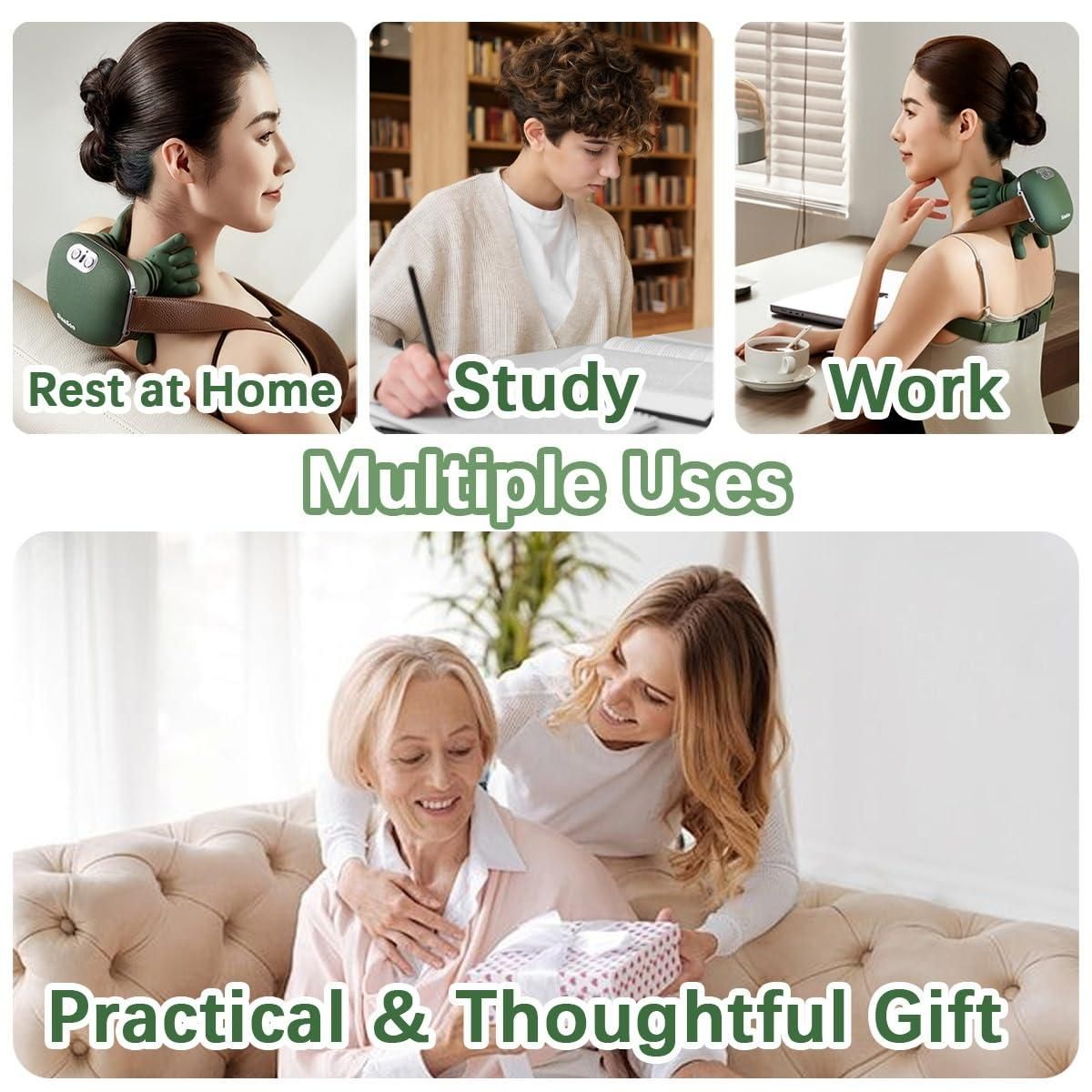 Neck Pain Relief Massager (Heat + Deep Tissue)