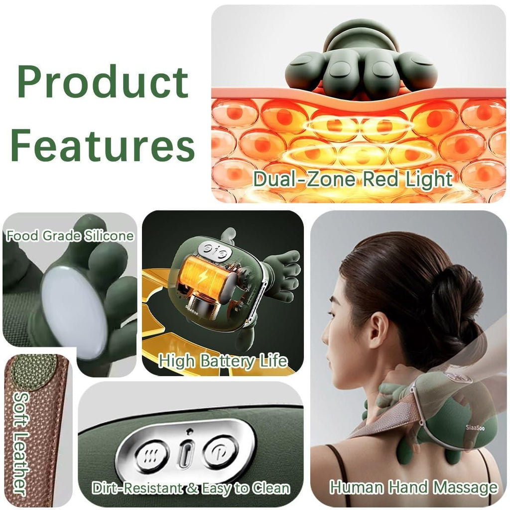 Neck Pain Relief Massager (Heat + Deep Tissue)